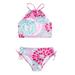 Girls Swimsuits Size 18 Months-24 Months 2 Pcs Swimwear Floral Tops Drawstring Bikini Bottoms Suit Bikini New Split Water Drop Print Bikini Baby Bathing Suit C