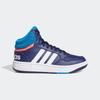 Sneaker ADIDAS SPORTSWEAR "HOOPS MID 3.0 K", Gr. 38,5, blau (dunkelblau, blau rush, turbo), Textil, Synthetik, sportlich, Schuhe