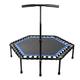 Fitness Rebounder Silent Indoor Mini Trampoline for Adults & Kids, 53.5in Mini Fitness Trampoline Full-Size Protective Mat Bungee Rebounder Home Gym for Fitness & Lose Weight(#1)