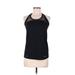Nike Active Tank Top: Black Color Block Activewear - Women's Size Medium