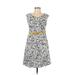 Sangria Cocktail Dress - A-Line: White Print Dresses - Women's Size 6 Petite