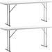 Famis Corp 72" Rectangular Portable Banquet Table Plastic/Resin in Gray/White | 29 H x 72 W x 18 D in | Wayfair AM5233-2