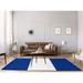 White/Blue Rectangle 9' x 12' Area Rug - East Urban Home Dallas Football Stripes Poly Blue Area Rug Chenille | Wayfair