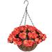 Primrue Artificial Flowers in Hanging Basket Silk in Brown | 21.6 H x 15.7 W x 15.7 D in | Wayfair 21A9E8FACD0B43C9B43DF2E816BE69D9