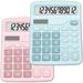 Office Desktop Calculator 12-Digit Basic Standard Calculator with Large LCD Display Dual Power Solar Handheld Desktop Calculator for Office School Home Business