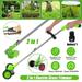 YouLoveIt Portable Weed Eater Grass Trimmer 12V/24V Electric Weed Eater Lawn Edger Weed Wacker Battery Powered Electric Handheld Trimmer with 2 Battery & Charger