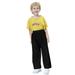 Toptie Adult Kids Karate Pants Martial Arts Pants Student Karate Gi Pants-Black-Size 000