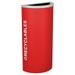 Ex-Cell Kaiser RC-KDHR-R RBX 8 Gallon Half Round Recycling Receptacle with Recyclables Decal Ruby Texture