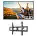 Samsung QN75Q60CAFXZA 75 QLED 4K Quantum HDR Dual LED Smart TV with a Sanus VMPL50A-B1 Tilting Wall Mount for 32 -85 Flat Screen TVs (2023)