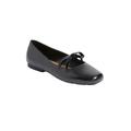 Wide Width Women's The Emili Ballet Flat by Comfortview in Black (Size 9 1/2 W)