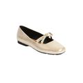 Wide Width Women's The Emili Ballet Flat by Comfortview in Gold (Size 10 W)