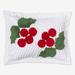 Bloom Chenille Shams by BrylaneHome in Poinsettia (Size KING) Floral Pillow
