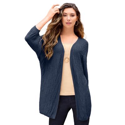 Plus Size Women's Textured Cardigan by Roaman's in...