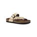 Women's Happier Casual Sandal by White Mountain in Antique Gold Leather (Size 8 M)