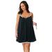 Plus Size Women's Babydoll Ruffle Gown by Amoureuse in Black (Size 3X)