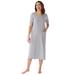 Plus Size Women's Ribbed Sleepshirt by Woman Within in Heather Grey (Size L)