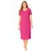 Plus Size Women's Ribbed Sleepshirt by Woman Within in Raspberry Sorbet (Size 4X)