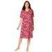 Plus Size Women's Print Sleepshirt by Dreams & Co. in Pomegranate Coffee Cup (Size 3X/4X) Nightgown