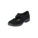 Extra Wide Width Women's The Keylani Flat by Comfortview in Black (Size 9 1/2 WW)