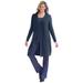 Plus Size Women's Pointelle Cardigan by Woman Within in Navy (Size 2X)
