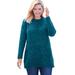 Plus Size Women's Chenille Crewneck Sweater by Woman Within in Deep Teal (Size M) Pullover