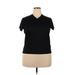 Lands' End Active T-Shirt: Black Activewear - Women's Size 18