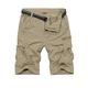 Jessie Kidden Men's Cargo Hiking Shorts Elasticated Waist Quick Dry Lightweight Outdoor Summer Walking Fishing Safari Cycling Casual Half Pants #2026-Khaki-3XL 38