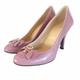 Fendi Pink Leather Pumps With Gold Hardware Size 36