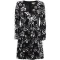 Michael Kors SEQUIN embellished BLACK floral dress Size XS