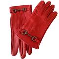 Gucci Red Leather Horsebit Gloves