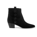 Saint Laurent Star Applique Suede Ankle Boots Size 38.5