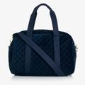 Milledeux Navy Blue Velvet Changing Bag (45Cm)