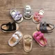 Sandales à semelle en caoutchouc coordonnante pour bébés filles et garçons chaussures d'extérieur