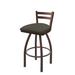 Holland Bar Stool 411 Jackie Low Back Swivel Bar & Counter Stool Plastic in Gray/Black/Brown | Counter Stool (25" Seat Height) | Wayfair 41125BZ019