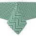 The Holiday Aisle® Fillian Square Chevron St. Patrick's Day Cotton Twill Tablecloth Cotton Blend in Black/Gray/Green | 84 W x 60 D in | Wayfair