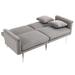 Ivy Bronx 2-Seater Sleeper Sofa Velvet in Gray | 30.31 H x 64.57 W x 31.5 D in | Wayfair 6935CE37A4344B4C80CCB1D74CC13434
