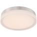 Slice 2.5"H x 8.88"W 1-Light Flush Mount in Brushed Nickel