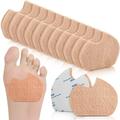 24 Pieces Foot Pads for Dancer Sesamoiditis Pads for Ball of feet Pain Felt Forefoot Cushion Pads Self-Adhesive Foot Cushion Pads for Men Women Dancing Pain Relief (Beige)