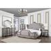 Nightstand in Antique Platinum Finish - Elegant European Chateau Design - No Assembly Required