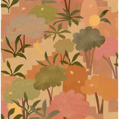 Alja Horvat Terracotta Bohemian Walk Peel & Stick Wallpaper