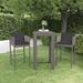 vidaXL Patio Bar Set Outdoor Bistro Set Bar Stool Bistro Table Poly Rattan