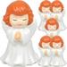 BESTONZON 6Pcs Praying Angel Figurines Angel Statues Lovely Angel Ornament Birthday Decorations