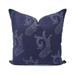 Fabdivine Off white Linen Hand Block Print Decorative Throw Pillow Cover 14 X20 Blue