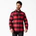 Dickies Men's Heavyweight Brawny Flannel Shirt - Red/black Buffalo Plaid Size L (WL901)