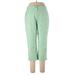 Lilly Pulitzer Casual Pants - High Rise Straight Leg Cropped: Green Bottoms - Women's Size 12 Petite