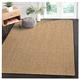 Sisal Rug With Solid Border Handmade Jute Area Rugs Sisal Cat Scratcher Mat Tatami Balcony Linen Floor Carpet Natural Fiber Home Decorate Beige