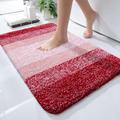 OLANLY Luxury Bathroom Rug Mat 30x20, Extra Soft and Absorbent Microfiber Bath Rugs, Non-Slip Plush Shaggy Bath Carpet, Machine Wash Dry, Bath Mats for Bathroom Floor, Tub and Shower, Red