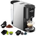 Biolomix Espresso Coffee Machine 3 in 1 19Bar 1450W Multiple Capsule Coffee Maker Fit Nes,DG and Coffee Powder