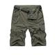 Jessie Kidden Men's Cargo Hiking Shorts Elasticated Waist Quick Dry Lightweight Outdoor Summer Walking Fishing Safari Cycling Casual Half Pants #2026-Army Green-XL 34