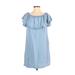 Zara Casual Dress - Shift: Blue Print Dresses - Women's Size Small